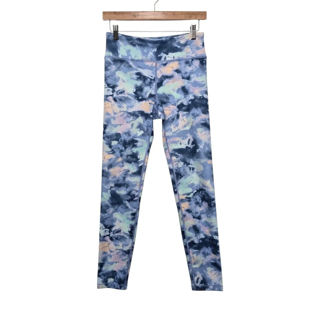 Athleta Girl High Rise Leggings Bundle XXL 16 Chit Chat Milky Way Tight Blue 2pk